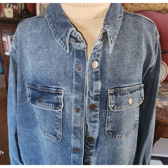 Terra & Sky Blue Jean Jacket - Picture 2 of 9